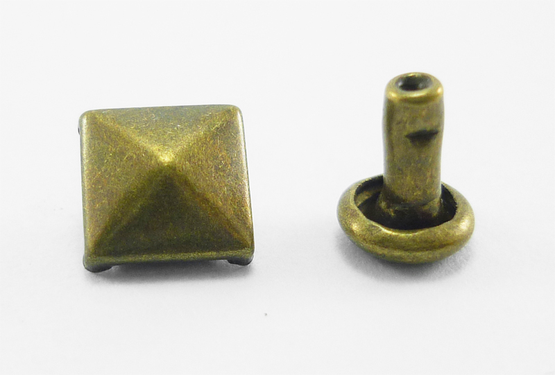 50x8mm Brass Pyramid Rivets Rapid Square Stud RV428 on Luulla