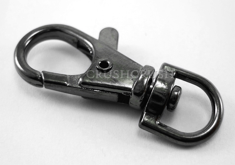 5pcs Gunmetal Trigger Snap Hooks For Keychains And Craft Making